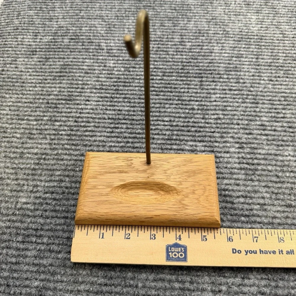 Vintage Hand Made Wooden Desk Clock Quartz Tochigi Tokie Japan With Stand